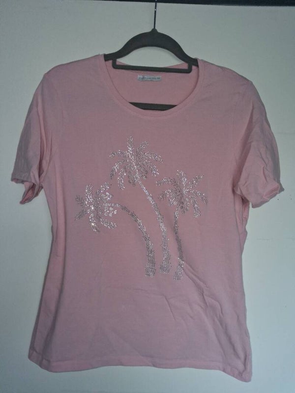 GLO.story roze stretchy T-shirt, maat 44