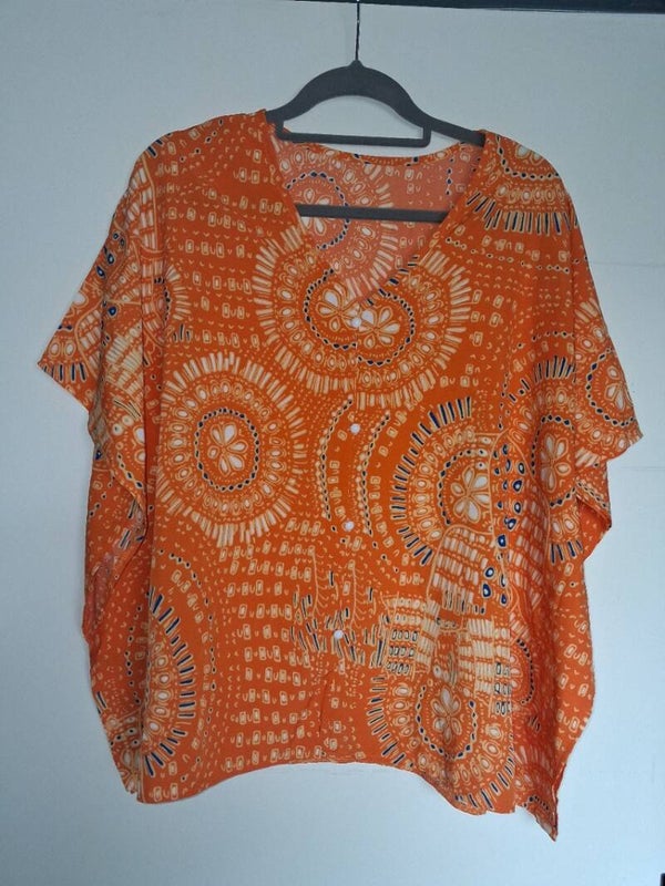 Oranje wijde top XXL