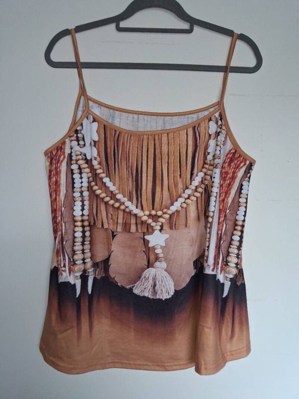 Bruine top, maat XXL