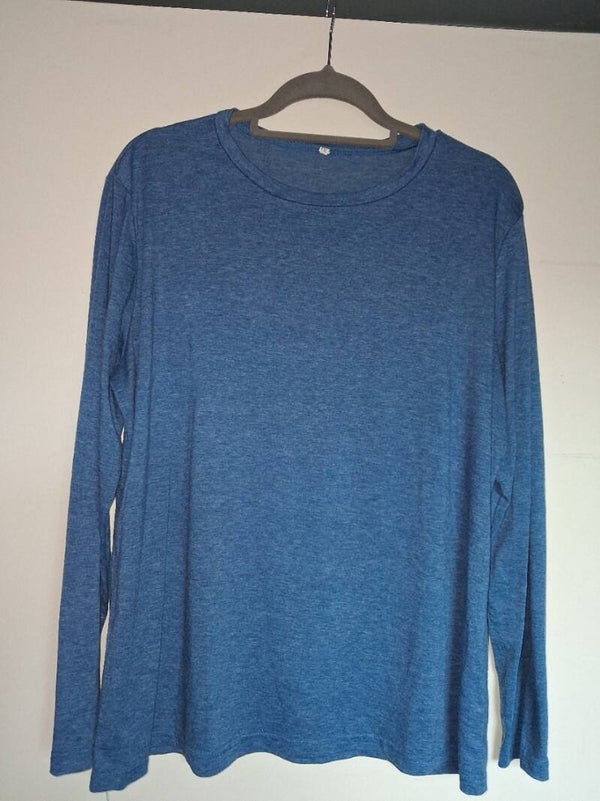 Longsleeve blauw, maat XXL
