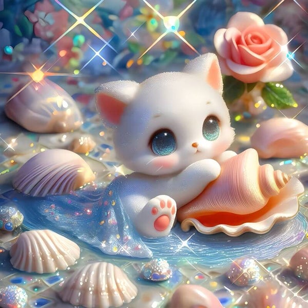 nr 556 poesje schelpen