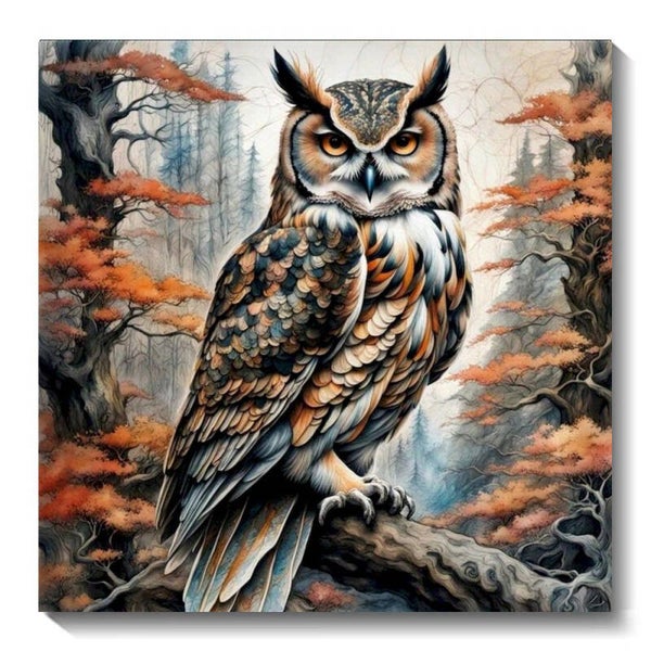 30x20cm Diamond Painting Uil nr 2113