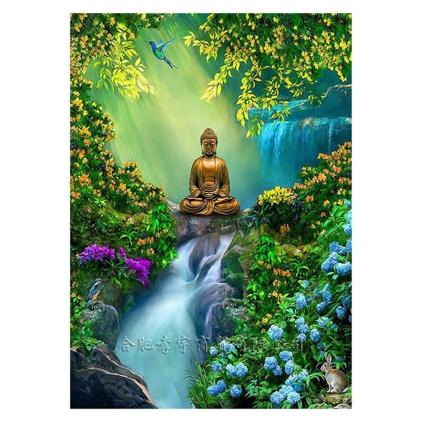 50x40cm Diamond Painting boedah waterval nr 953