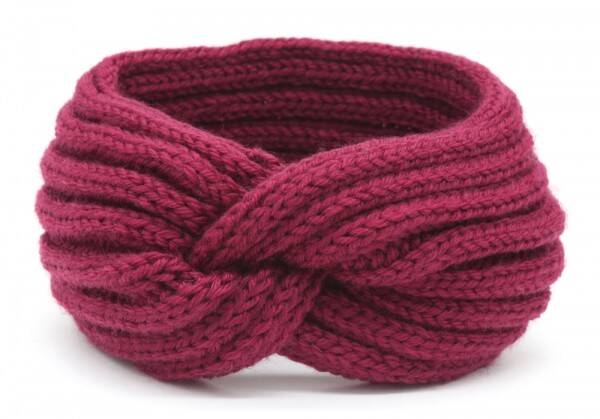 Haarband Twist Knitted Paars - Gebreide Haarband