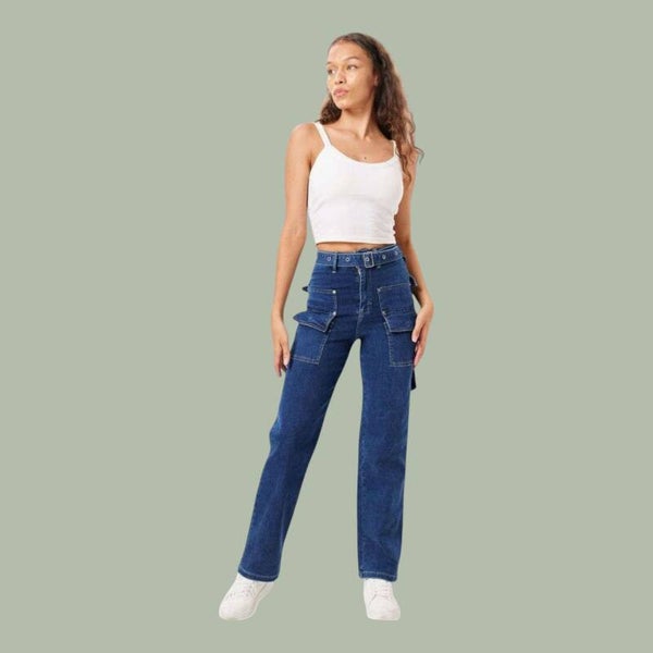 jeans stretch blauw XL/42