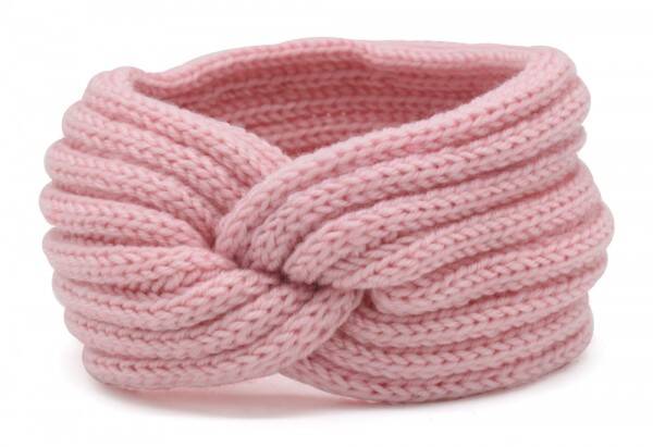 Haarband Twist Knitted Roze - Gebreide Haarband