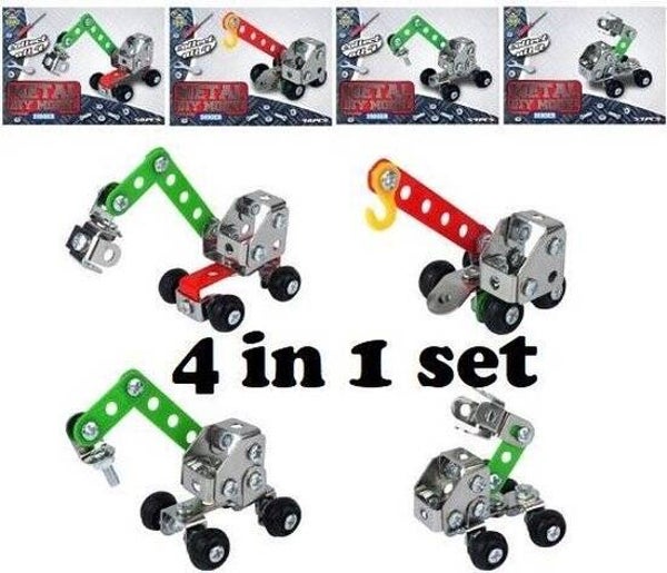 Metalen bouwset 4 stuks