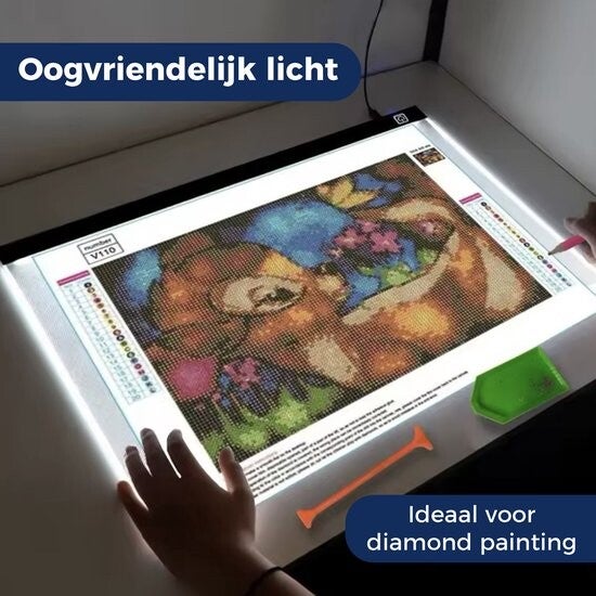 A2 LED usb verlichting bord 60x40cm - 3 standen