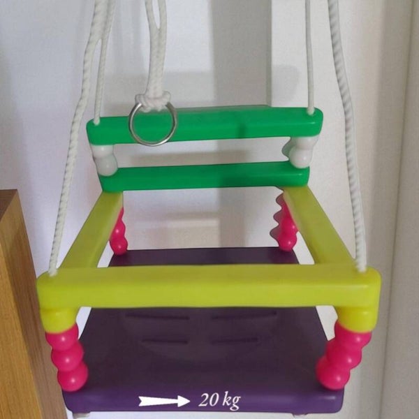 Kunststof schommel paars geel groen roze tot 20kg