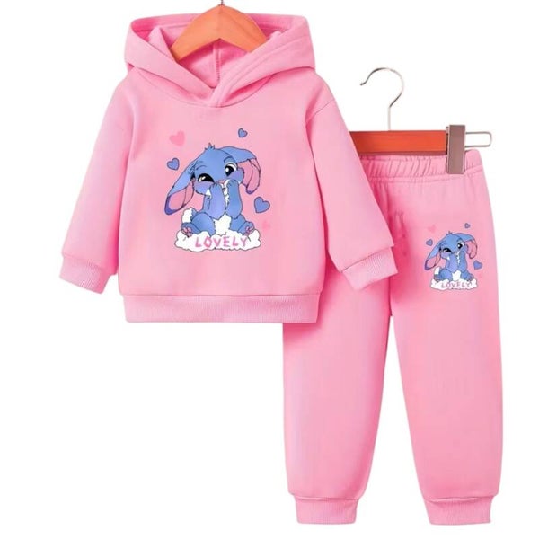 Roze tweedelige baby set maat 68/74