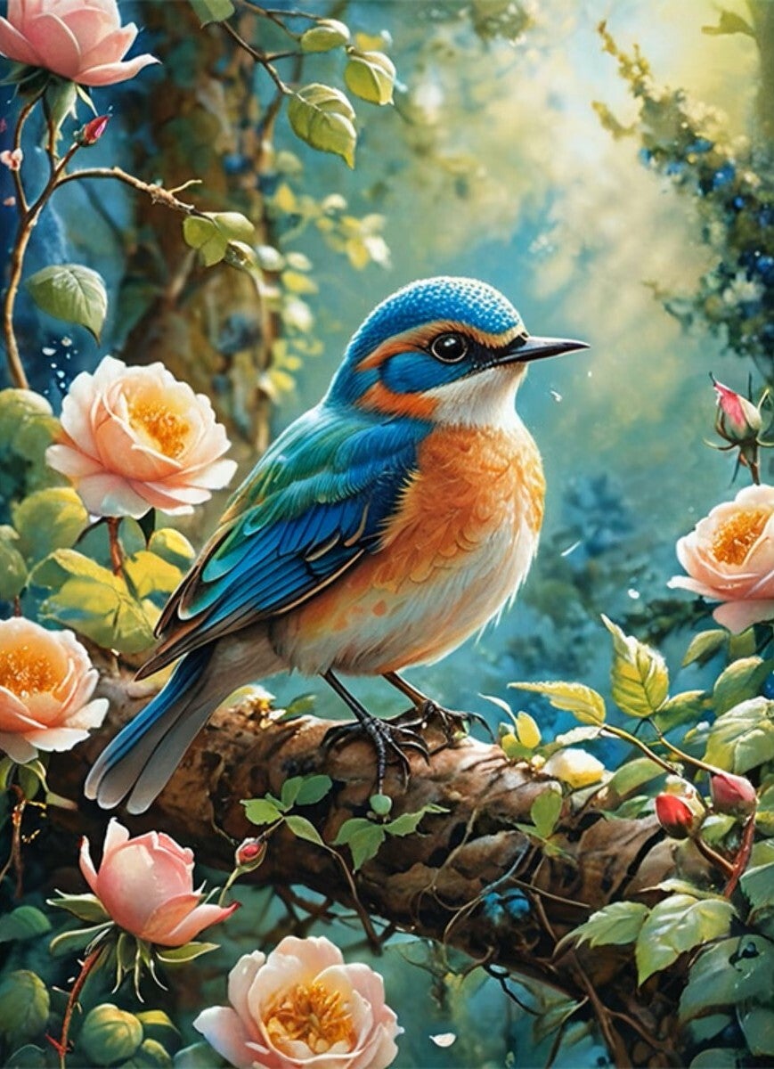 nr 56 Diamond Painting vogel 50x40cm (vierkant)