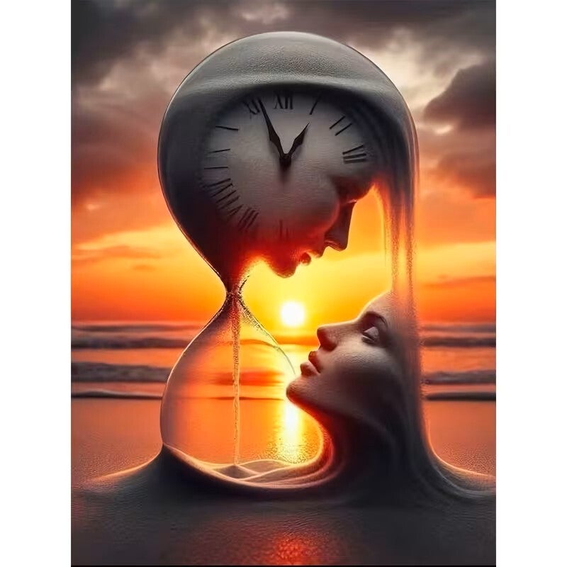 Diamond Painting zandloper kunst 50x40cm (vierkant)