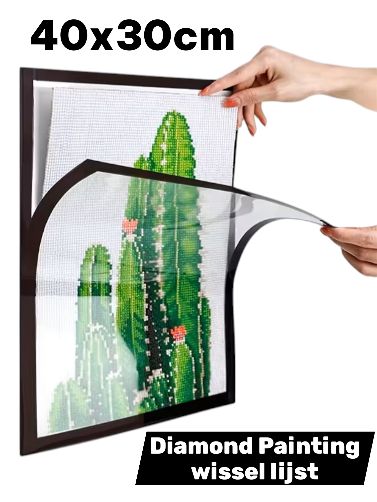 2x Magnetische diamond painting wissel lijst 40x30cm