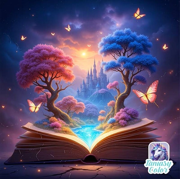 20x20cm Diamond painting boek levens bomen 810