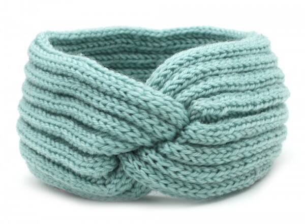 Haarband Twist Knitted Blauw - Gebreide Haarband