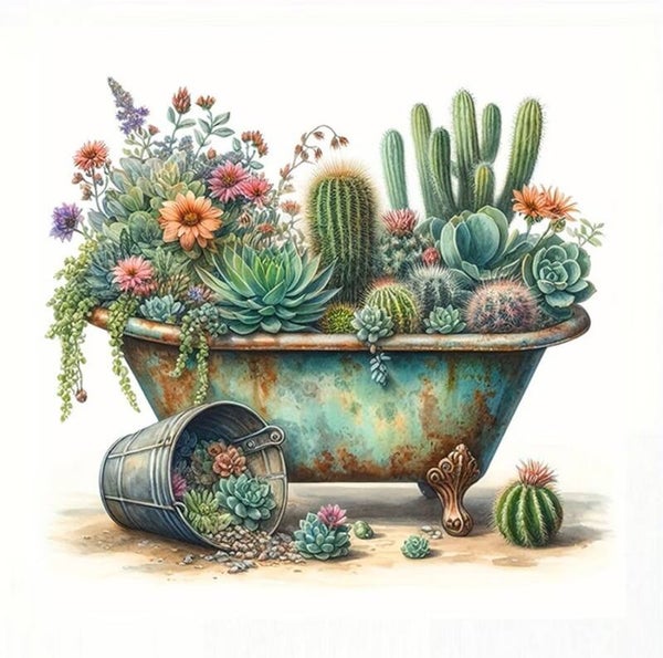 nr 357 Diamond Painting cactussen 30x30cm