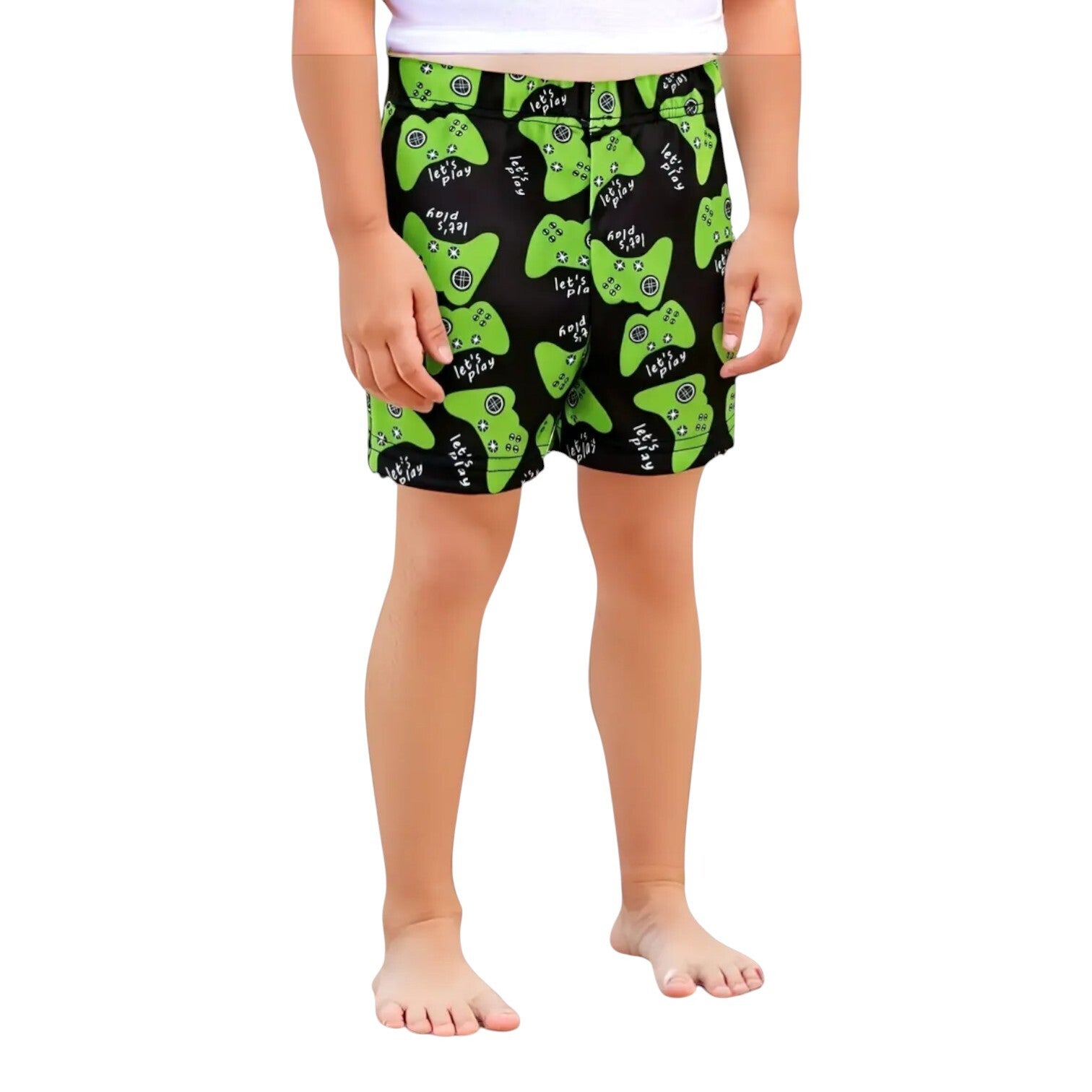 Jongens zwembroek zwart groen 104/110 - 4-5 jaar