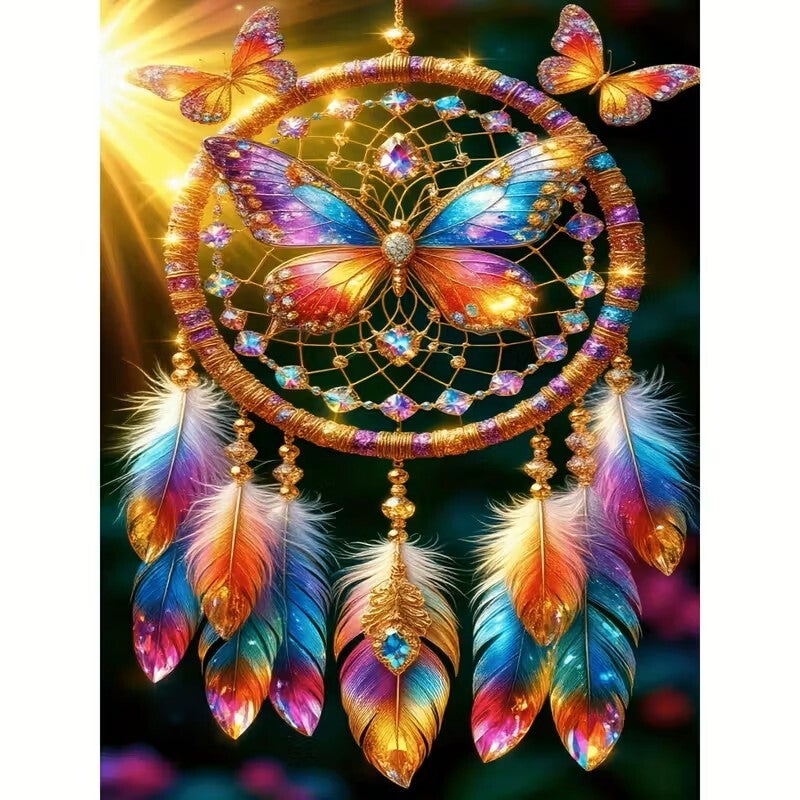 Diamond painting dromenvanger 50x40cm (vierkant)