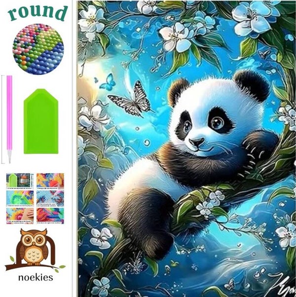 nr 90 Diamond Painting Pandabeer 50x40cm (rond)