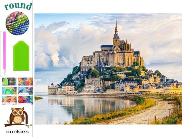 nr 108 Diamond Painting Saint Michel Frankrijk 50x40cm (rond)