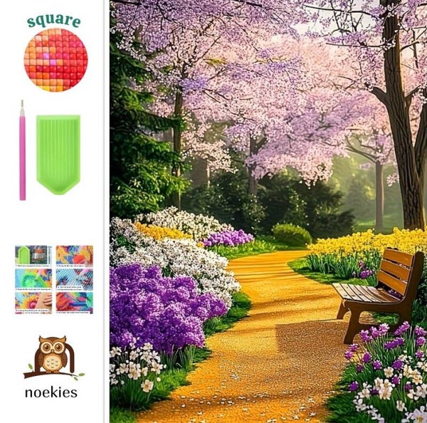 nr 65 Diamond Painting bloemen bos 50x40cm (vierkant)