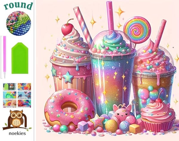 nr 543 Diamond Painting sorbets 20x20cm (rond)
