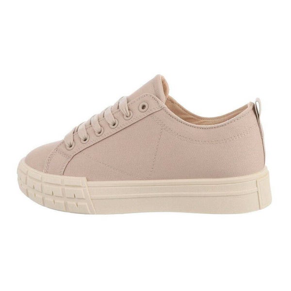 Lage veter schoenen beige 38