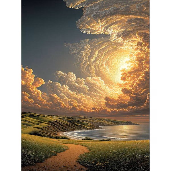 Diamond Painting wolken landschap 30x20cm