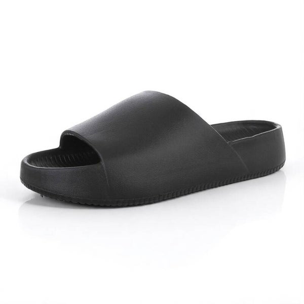 Heren slippers effen zwart 44
