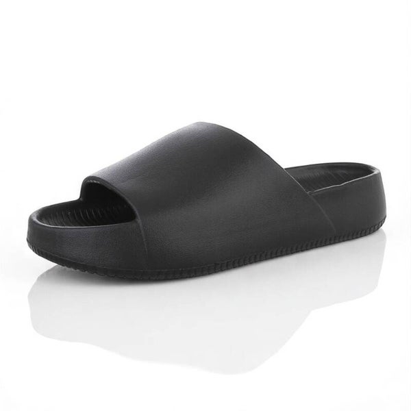 Heren slippers effen zwart 43