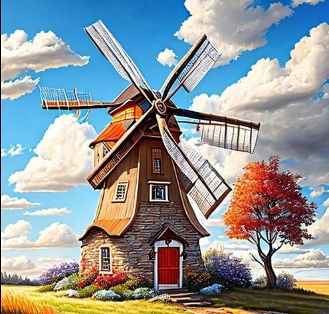 Diamond Painting molen 40x30cm