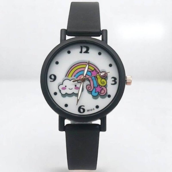 Nieuw kinder horloge Regenboog Zwart - Cadeautip