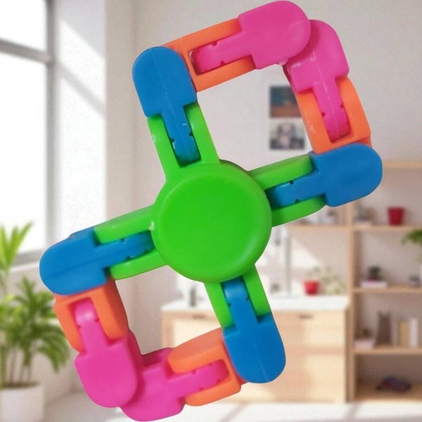 Flexibele Fidget Spinner groen meerkleurig