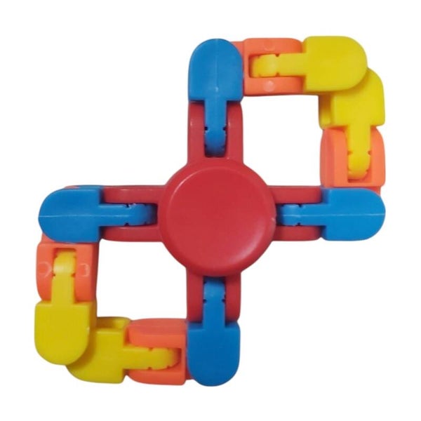 Flexibele Fidget Spinner rood meerkleurig