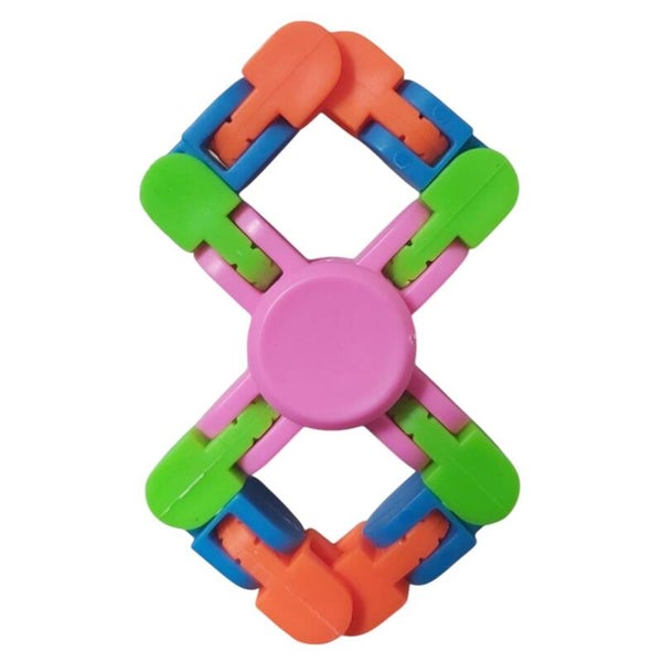 Flexibele Fidget Spinner roze meerkleurig