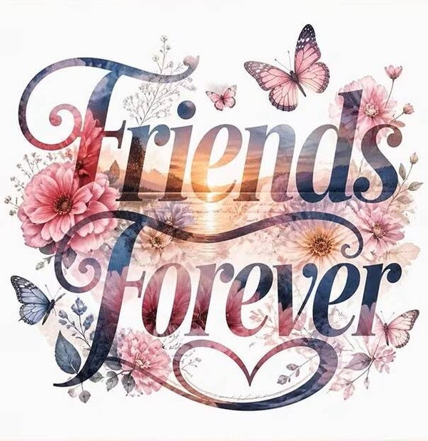 25x25cm Diamond painting friends forever nr 1235