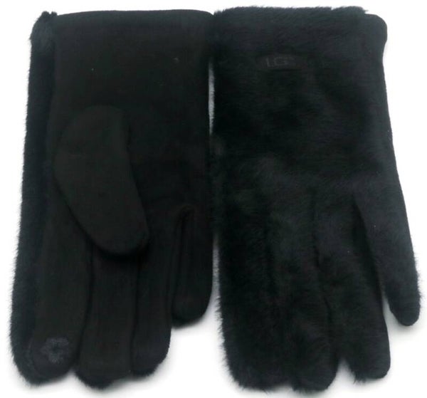Handschoenen fluffy zacht zwart one size