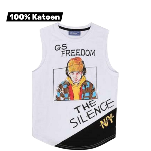 Singlet 100% katoen mouwloos GS Freedom 146