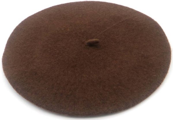 Winter baret modieus en warm bruin one size