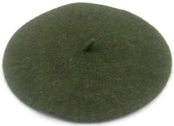 Winter baret modieus en warm groen one size