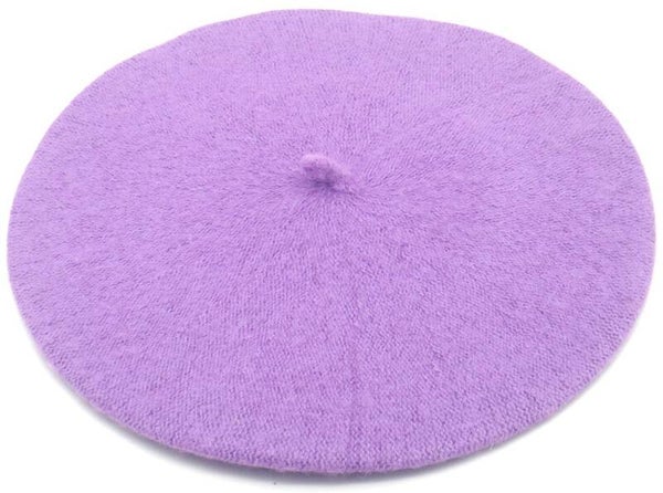Winter baret modieus en warm paars one size