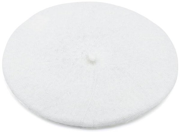 Winter baret modieus en warm wit one size
