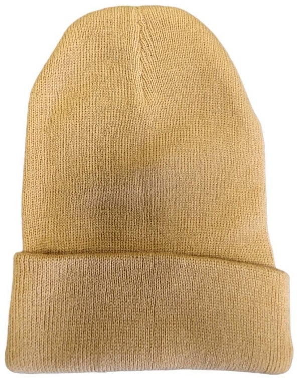 Beanie muts one size beige unisex