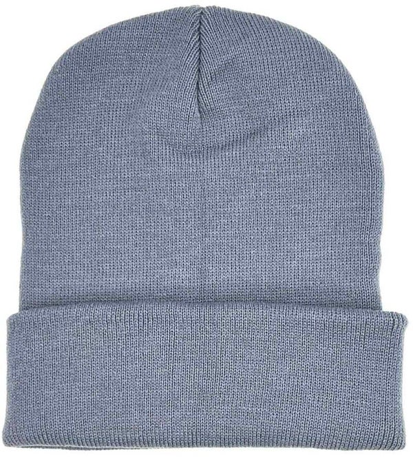 Beanie muts one size grijs unisex