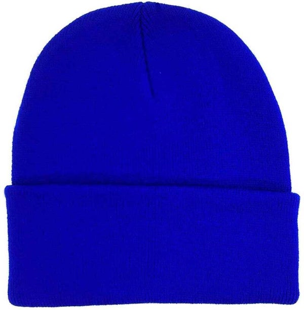 Beanie muts one size blauw unisex