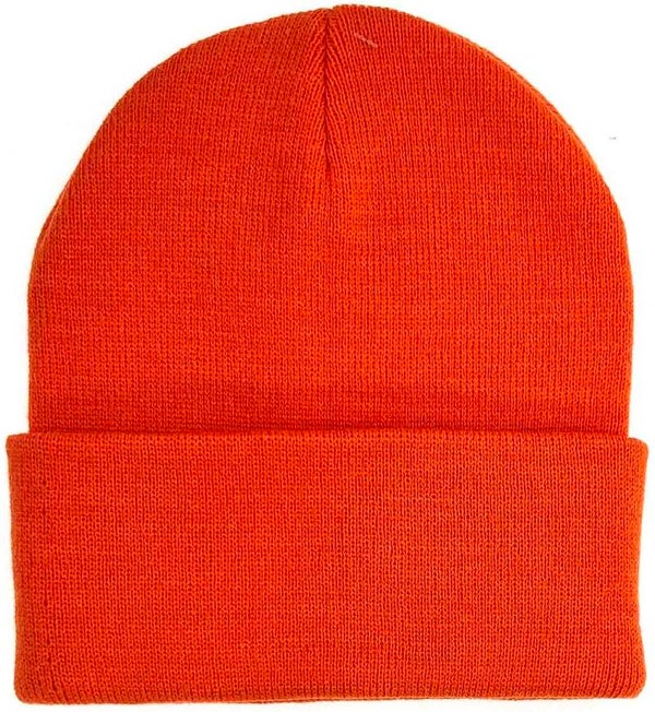Beanie muts one size oranje unisex