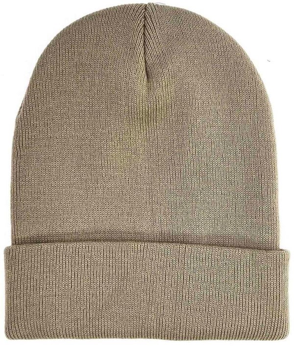 Beanie muts one size bruin unisex