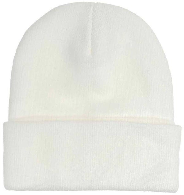 Beanie muts one size wit unisex