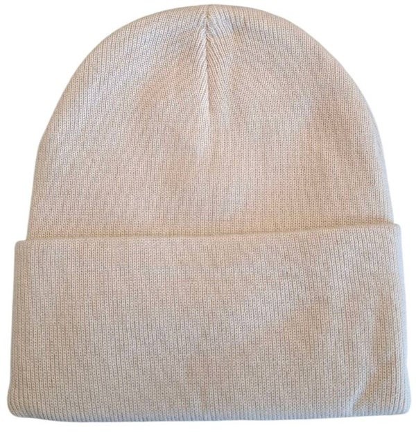 Beanie muts one size beige unisex