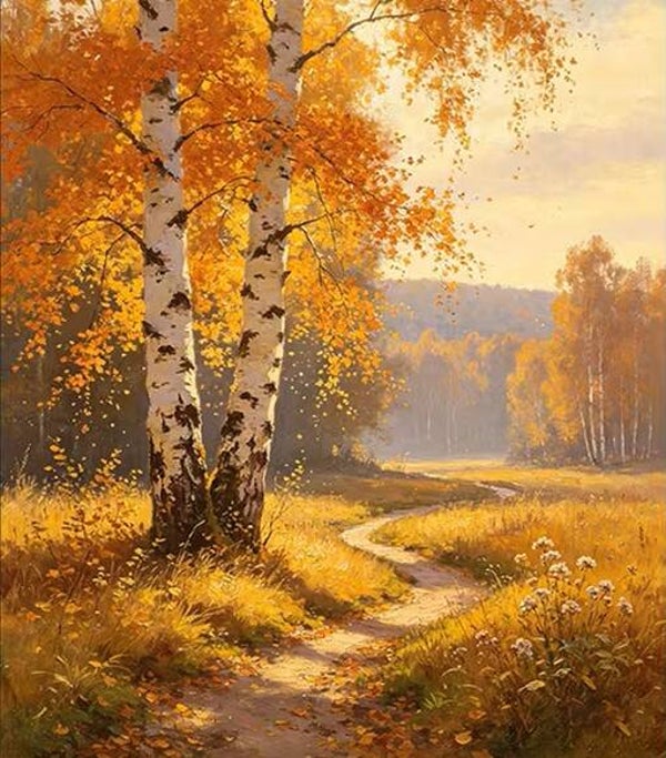 25x20cm Diamond Painting herfst landschap nr 478